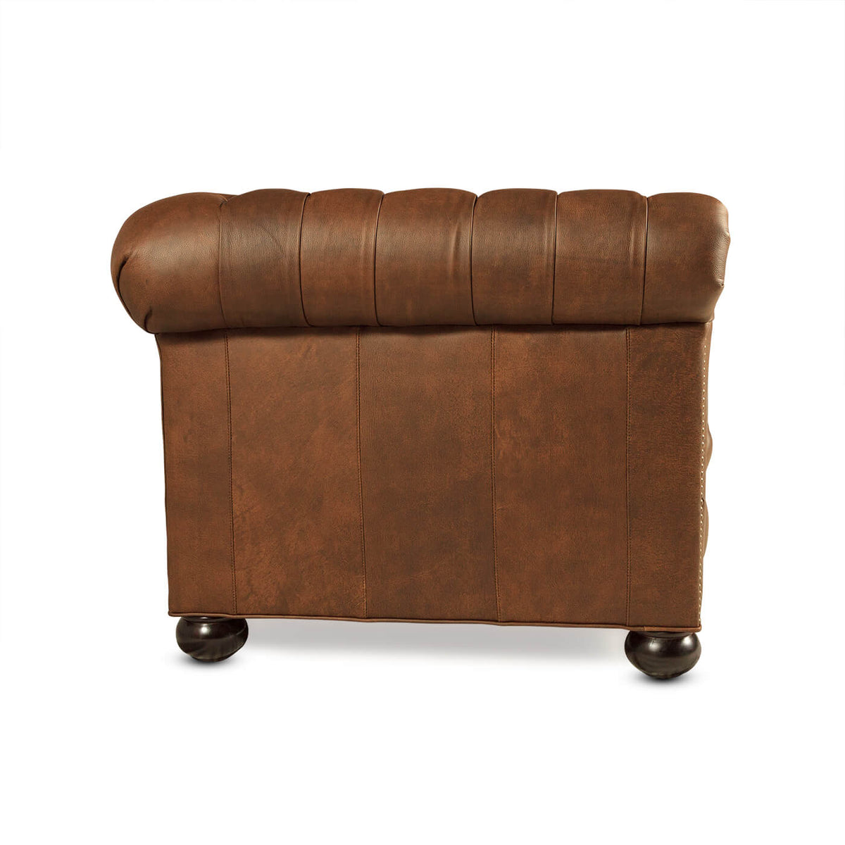 Leather 4 Seater Chesterfield Sofa - English Georgian America