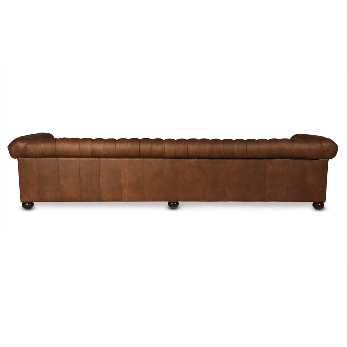 Leather 4 Seater Chesterfield Sofa - English Georgian America