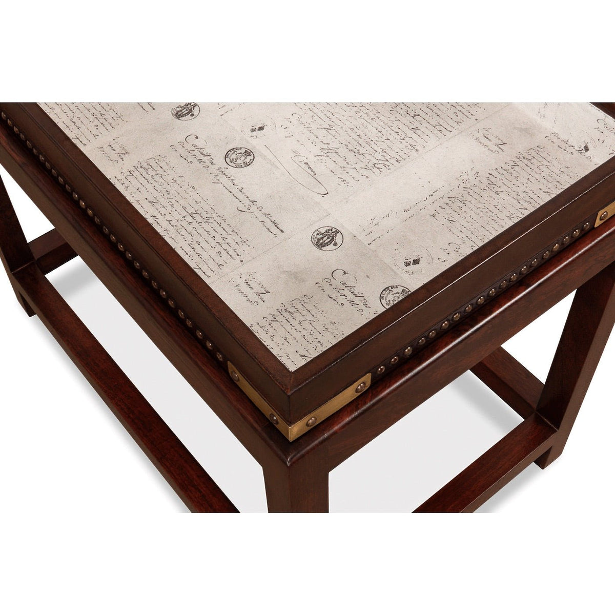 Leather Box on Stand - English Georgian America