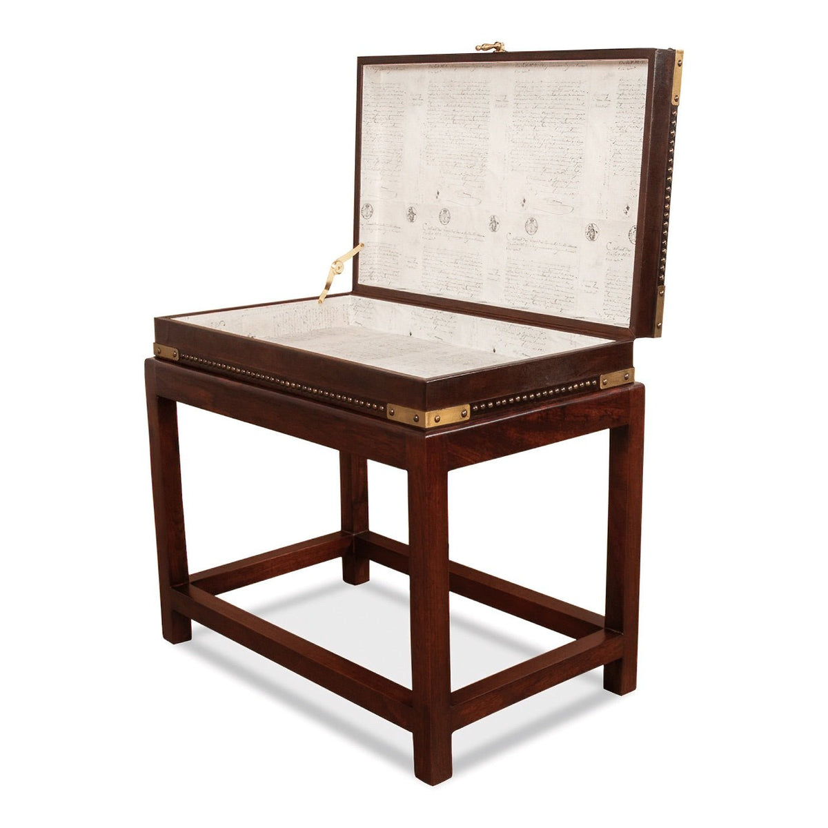 Leather Box on Stand - English Georgian America
