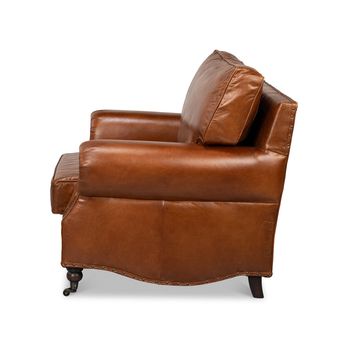 Leather Club Chair - English Georgian America