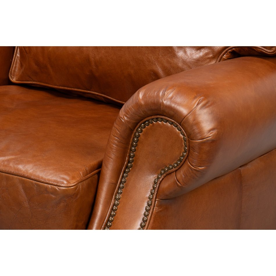 Leather Club Chair - English Georgian America