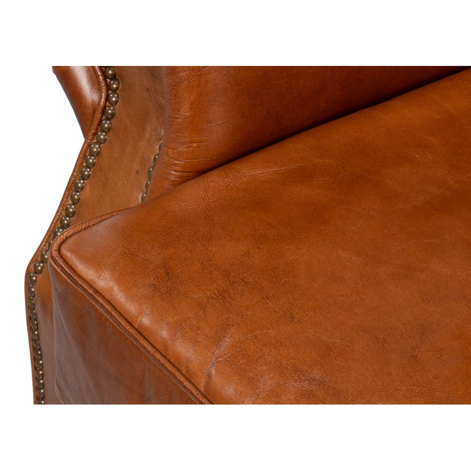 Leather Club Chair - English Georgian America