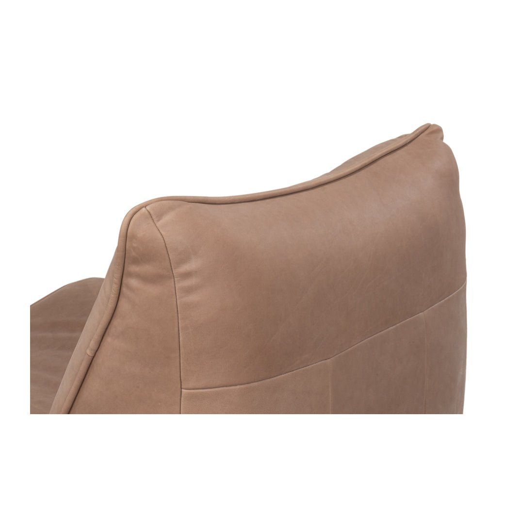 Leather Swivel Slipper Chair - English Georgian America