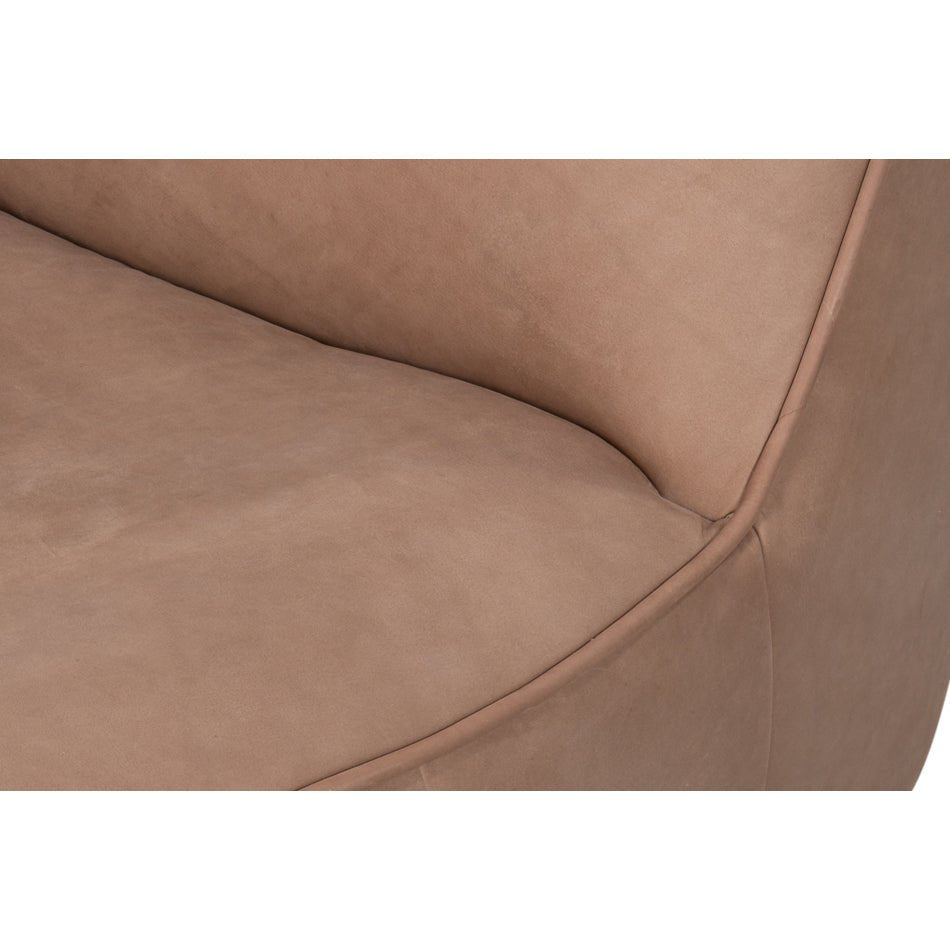 Leather Swivel Slipper Chair - English Georgian America