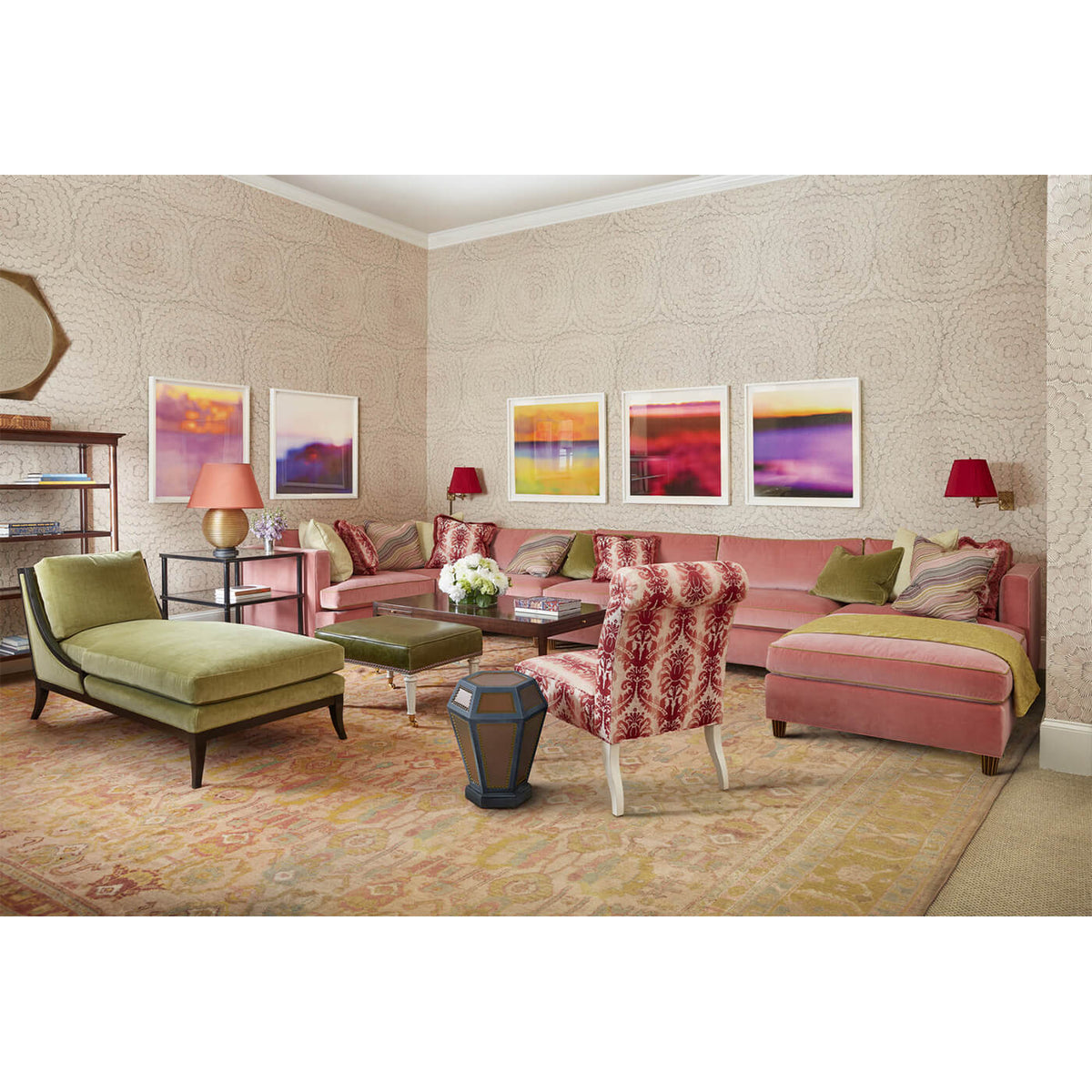 Leather Wrapped Accent Table - English Georgian America