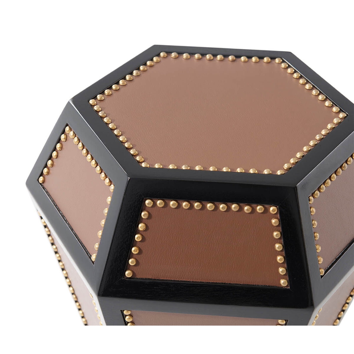 Leather Wrapped Accent Table - English Georgian America