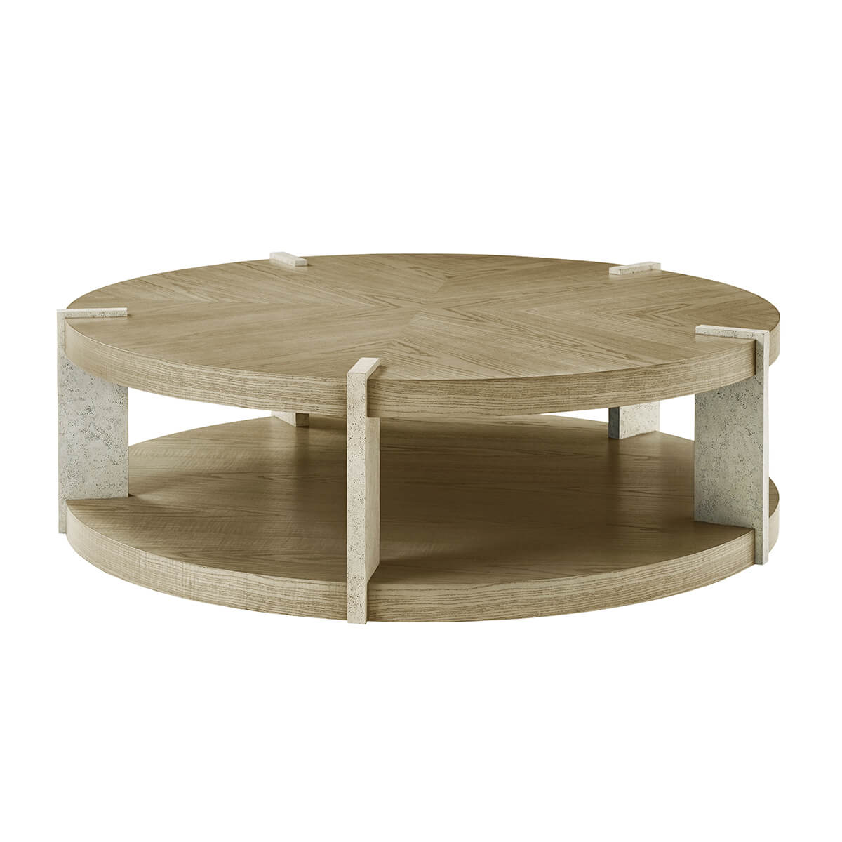 Light Ash Round Coffee Table - English Georgian America