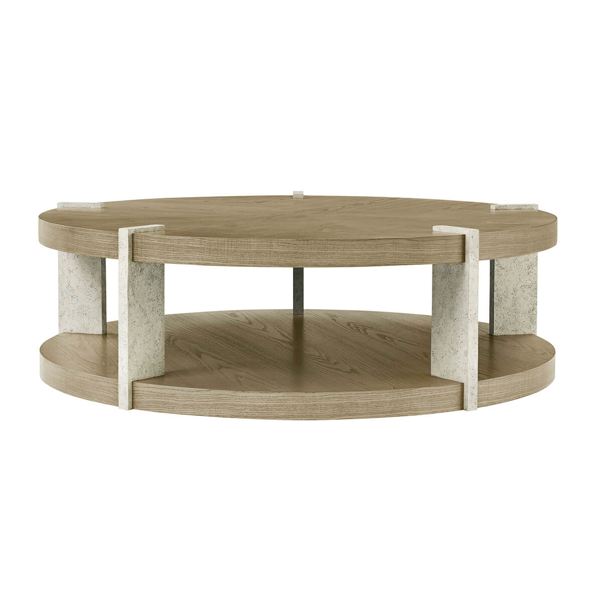 Light Ash Round Coffee Table - English Georgian America