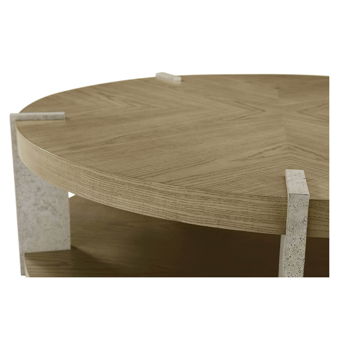 Light Ash Round Coffee Table - English Georgian America
