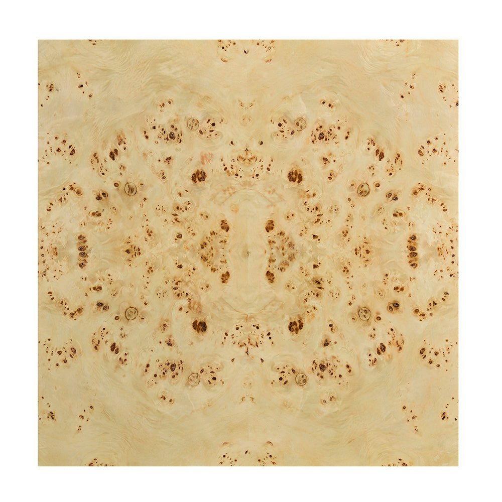 Light Burl Wood Cube Table - English Georgian America