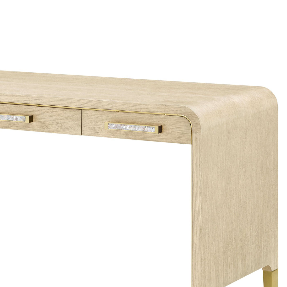 Light Hollywood Regency Desk - English Georgian America