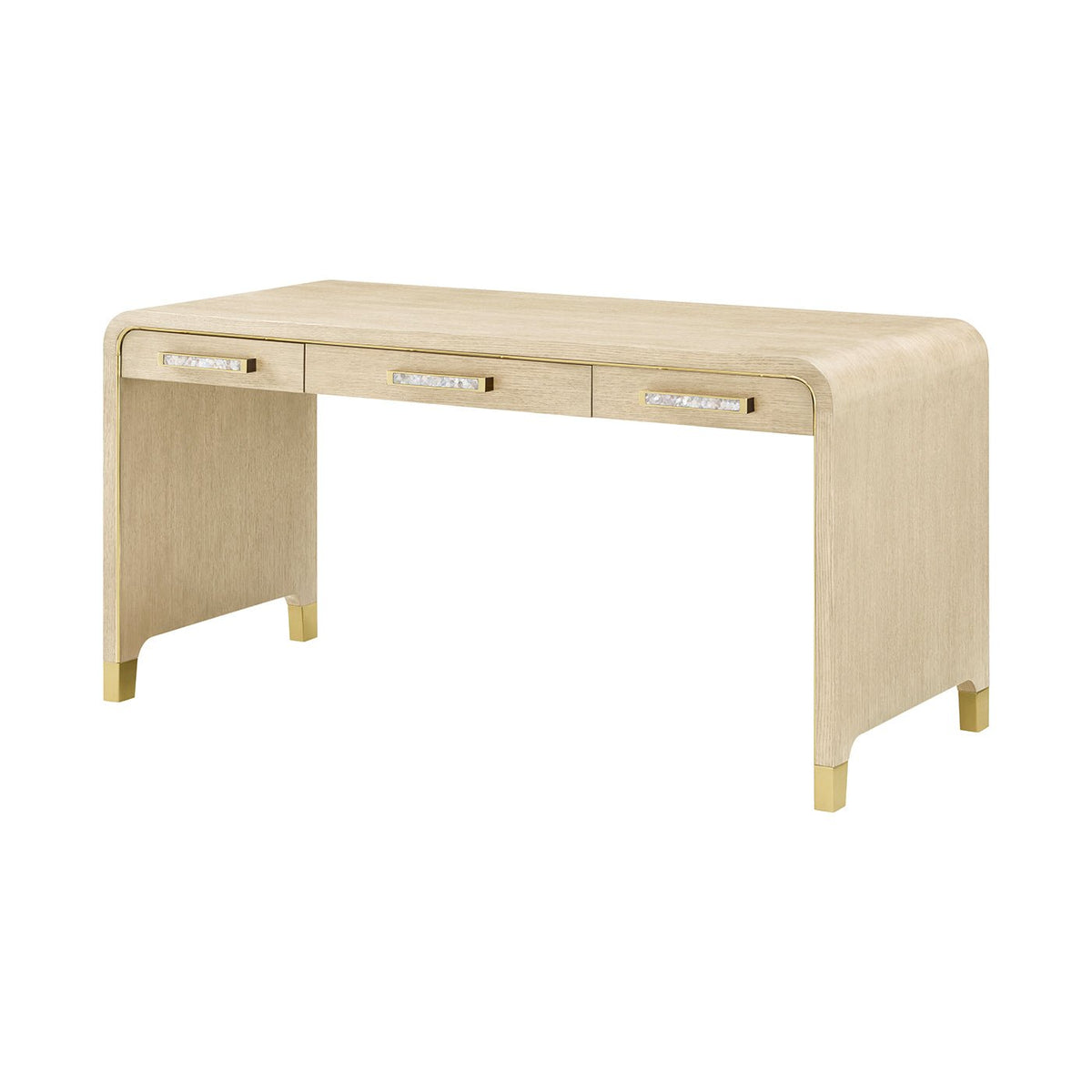 Light Hollywood Regency Desk - English Georgian America