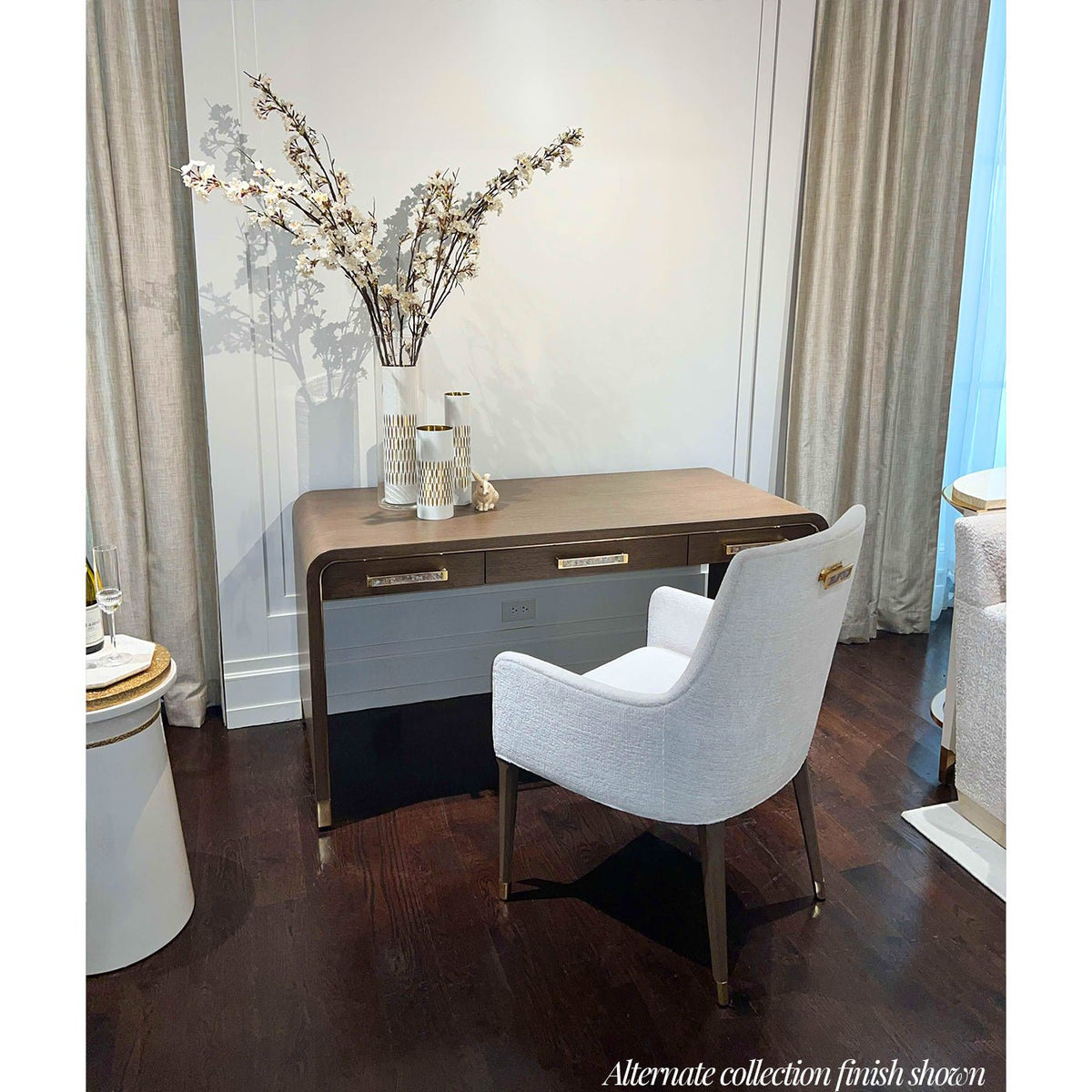 Light Hollywood Regency Desk - English Georgian America