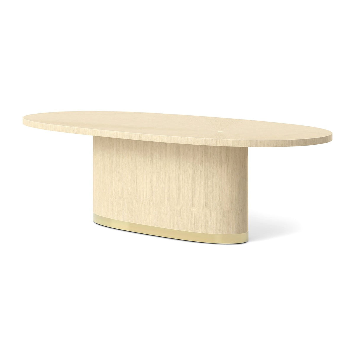 Light Hollywood Regency Oval Dining Table - English Georgian America