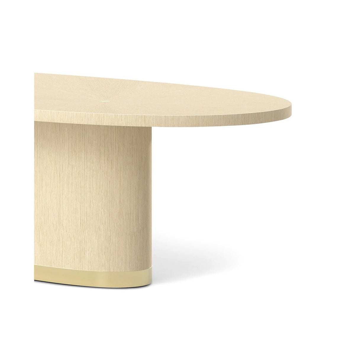 Light Hollywood Regency Oval Dining Table - English Georgian America