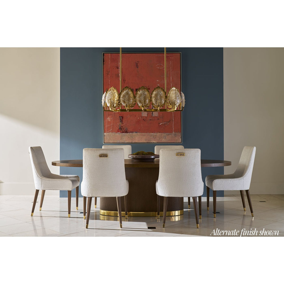 Light Hollywood Regency Oval Dining Table - English Georgian America