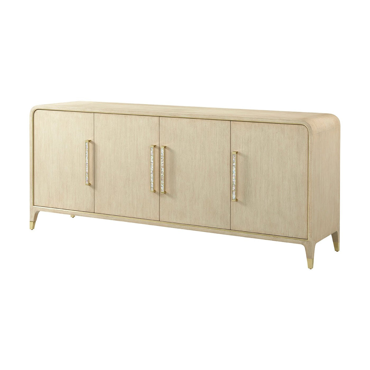 Light Hollywood Regency Sideboard Buffet - English Georgian America