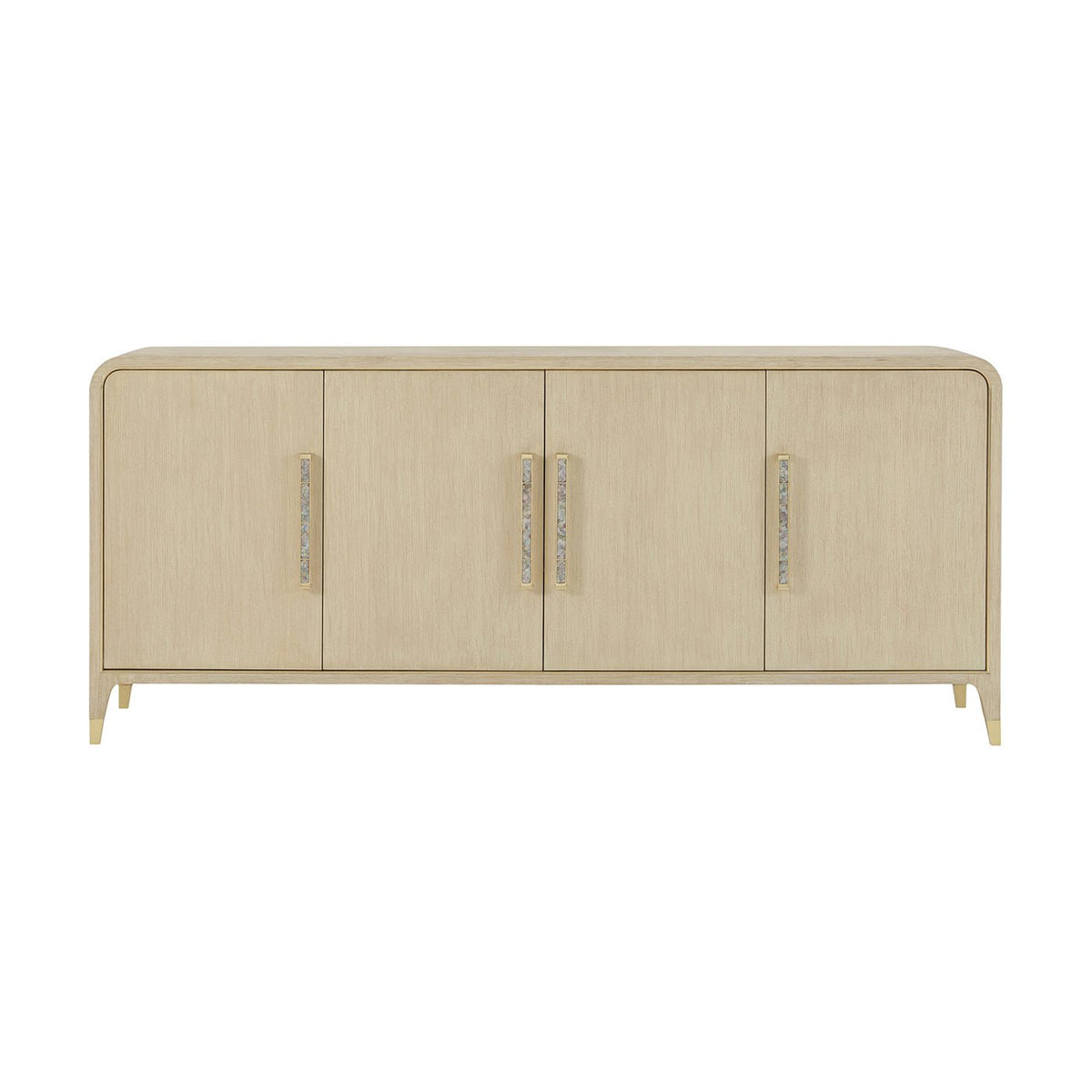 Light Hollywood Regency Sideboard Buffet - English Georgian America