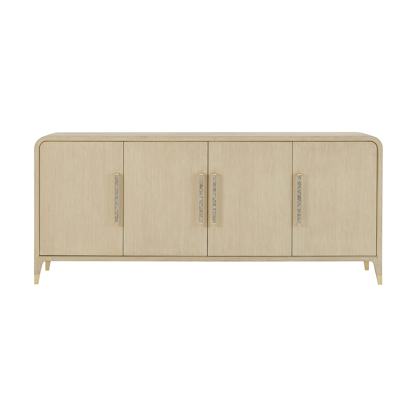 Light Hollywood Regency Sideboard Buffet - English Georgian America