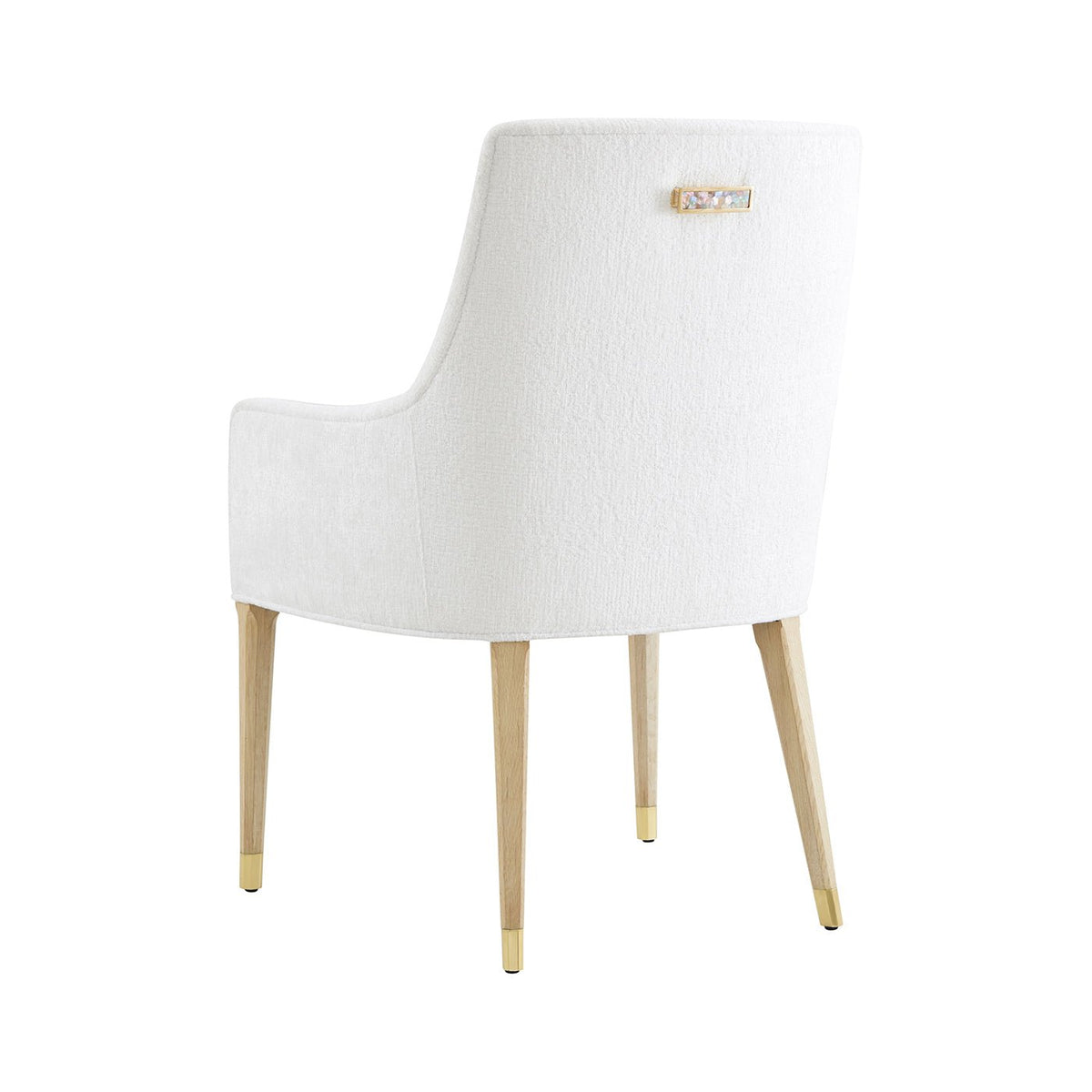 Light Hollywood Regency Upholstered Armchair - English Georgian America