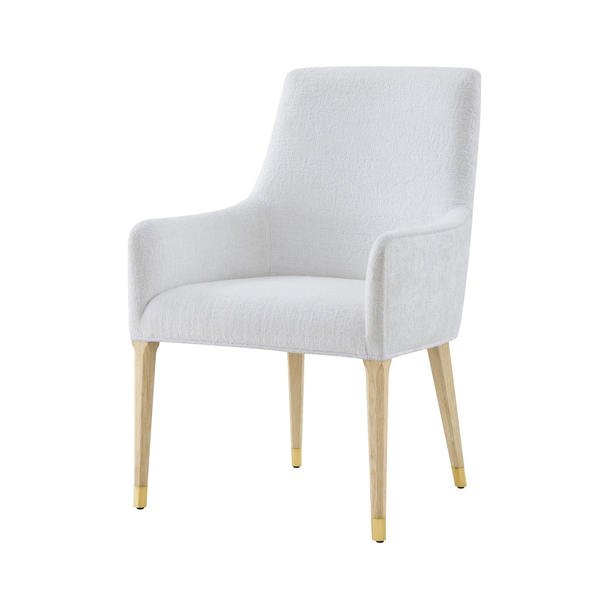 Light Hollywood Regency Upholstered Armchair - English Georgian America
