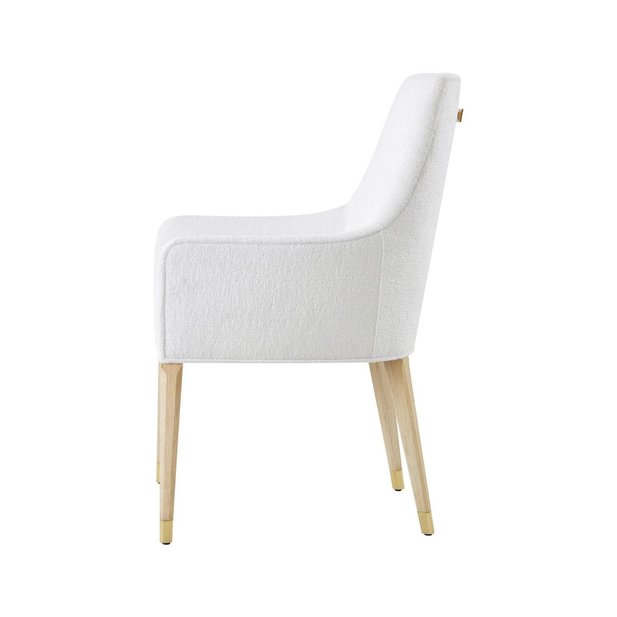 Light Hollywood Regency Upholstered Armchair - English Georgian America