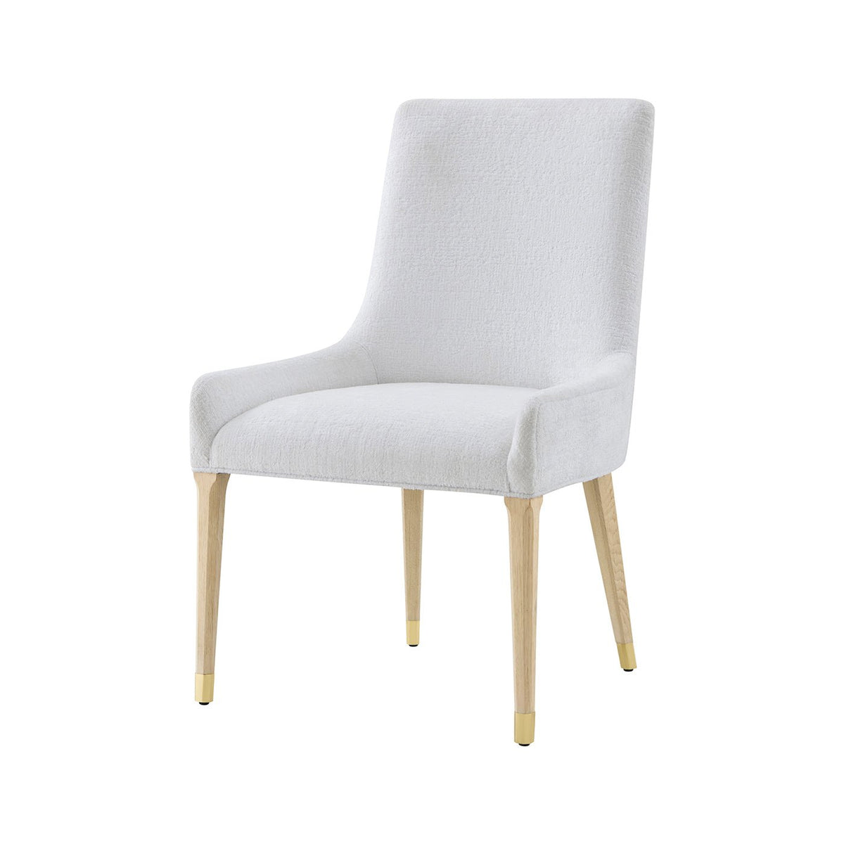 Light Hollywood Regency Upholstered Dining Chair - English Georgian America