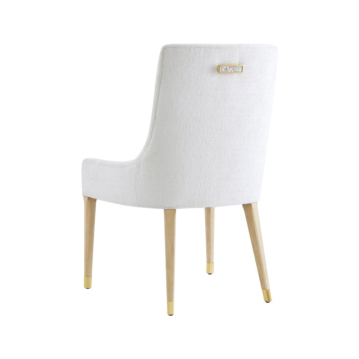 Light Hollywood Regency Upholstered Dining Chair - English Georgian America