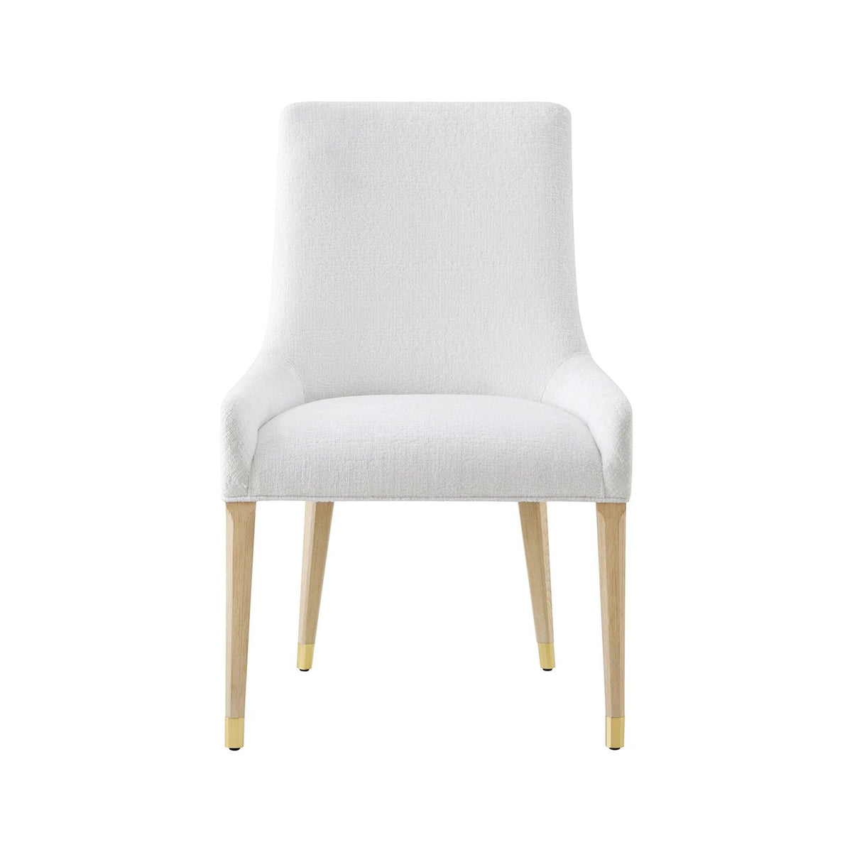 Light Hollywood Regency Upholstered Dining Chair - English Georgian America