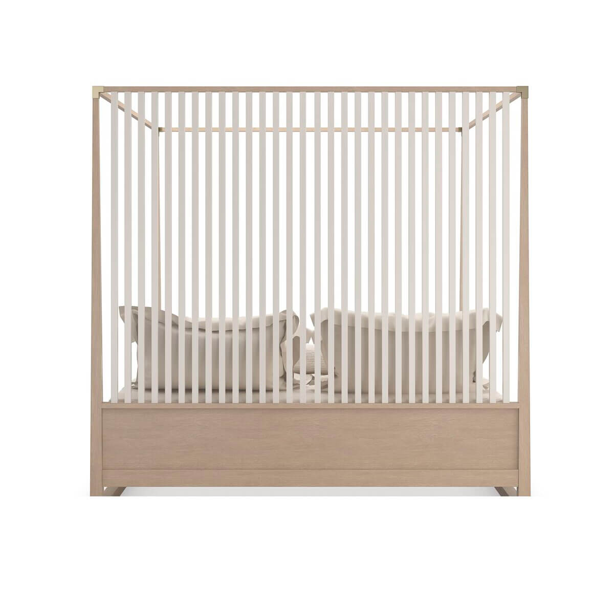 Light Mid Century Canopy Bed - Queen - English Georgian America