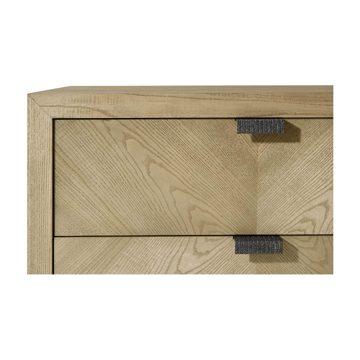 Light Modern Three Drawer Nightstand - English Georgian America