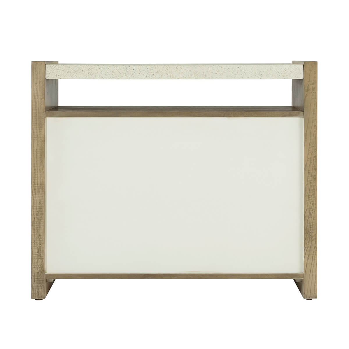 Light Modern Two Drawer Nightstand - English Georgian America
