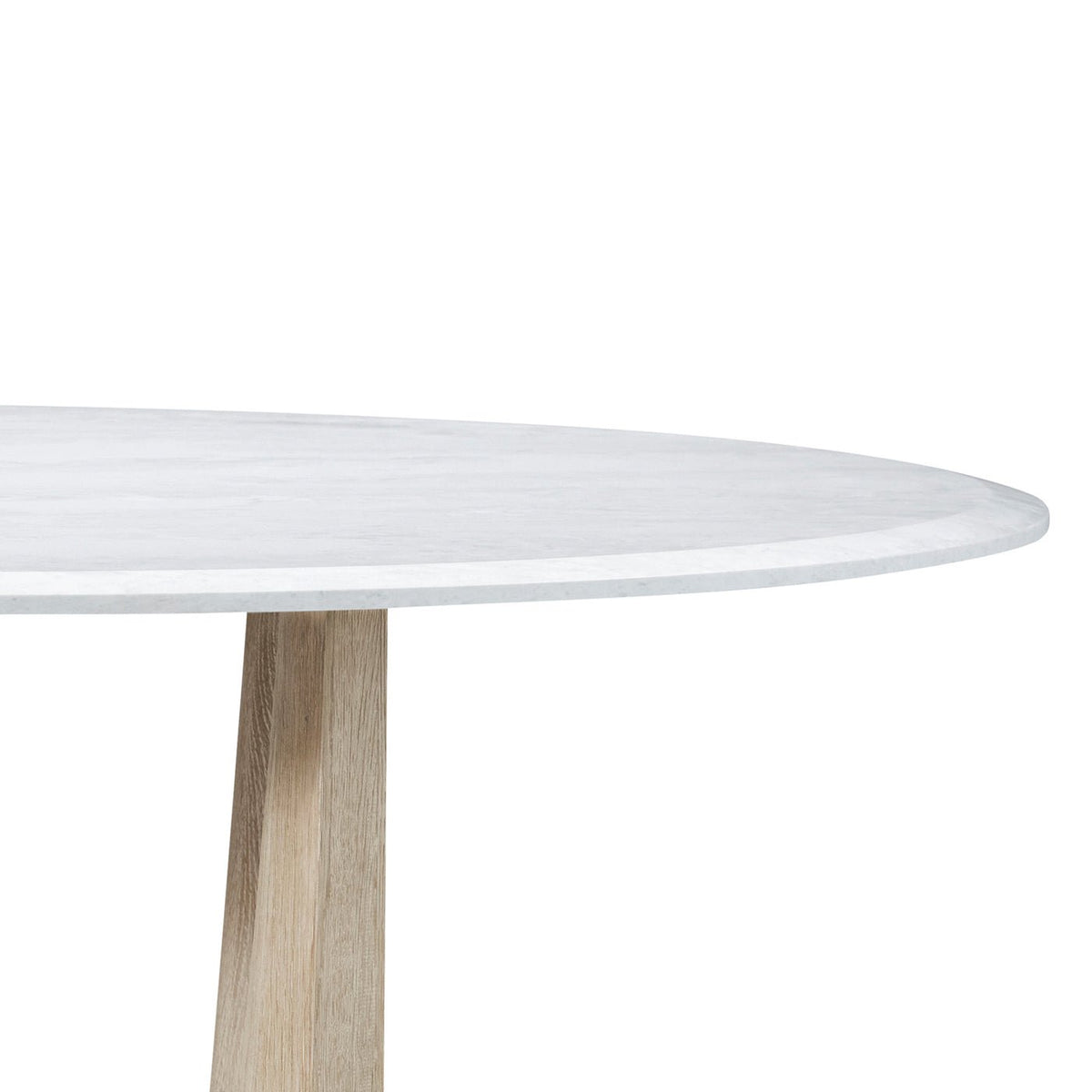 Light Oak and Quartz Round Dining Table - English Georgian America
