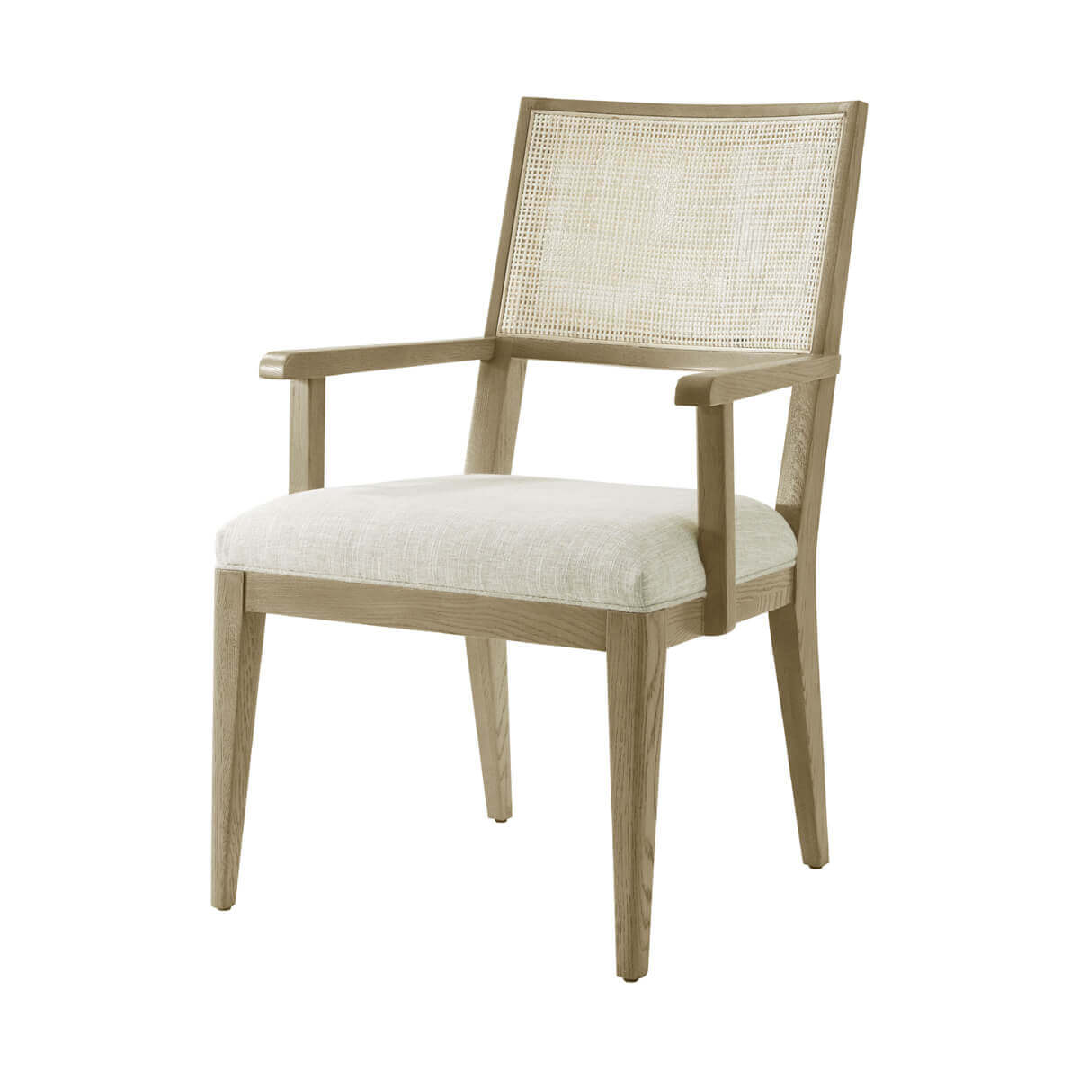 Light Oak Coastal Dining Arm Chair - English Georgian America