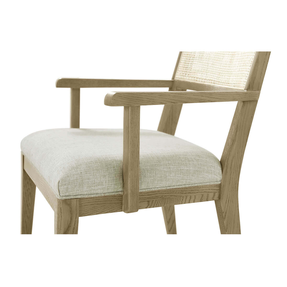 Light Oak Coastal Dining Arm Chair - English Georgian America