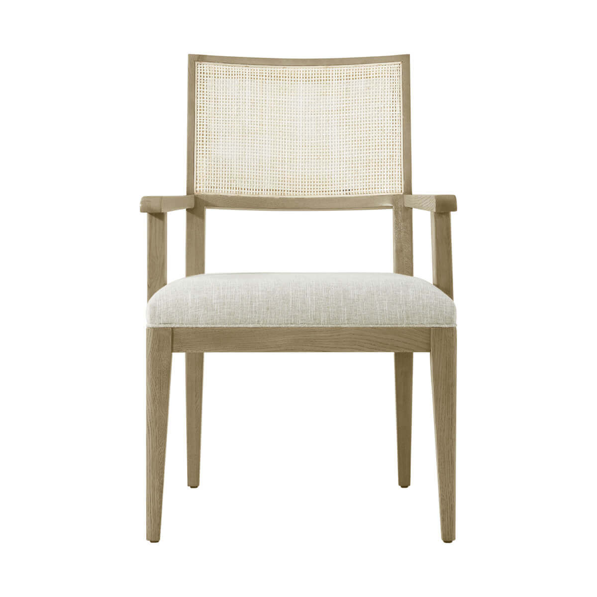 Light Oak Coastal Dining Arm Chair - English Georgian America