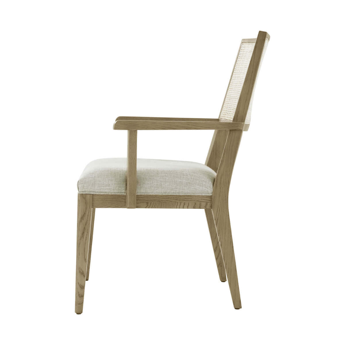 Light Oak Coastal Dining Arm Chair - English Georgian America
