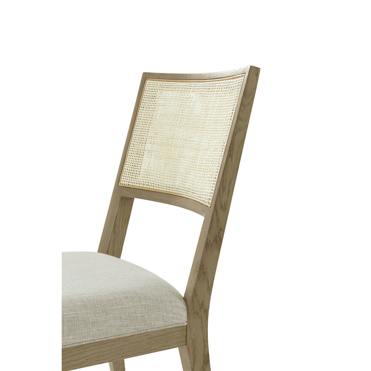Light Oak Coastal Dining Side Chair - English Georgian America