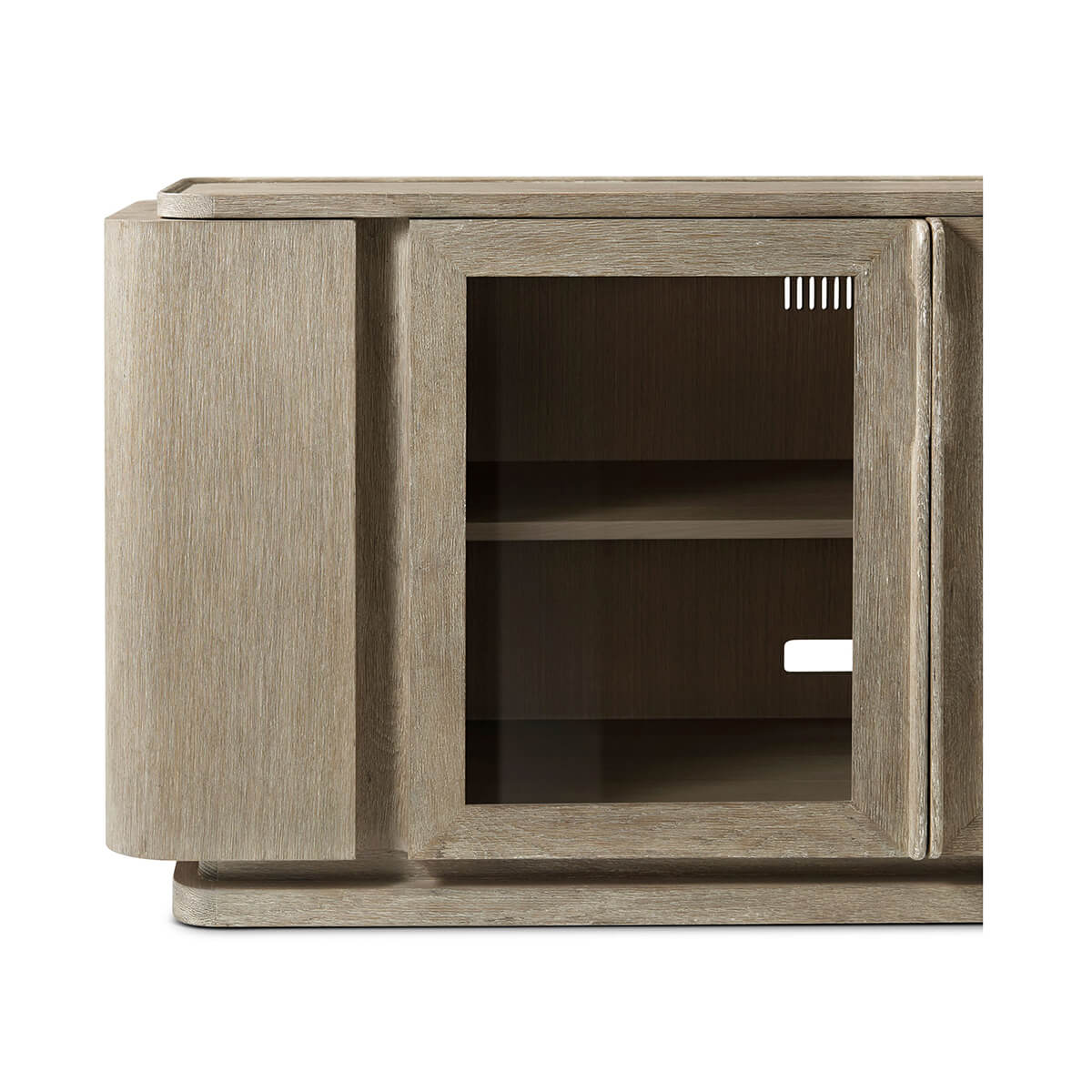 Light Oak Long Modern Media Console - English Georgian America