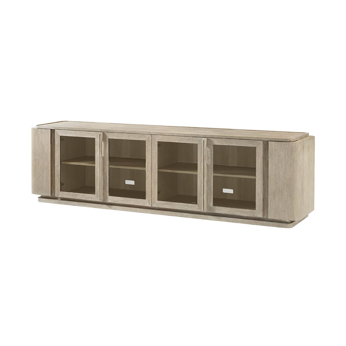 Light Oak Long Modern Media Console - English Georgian America