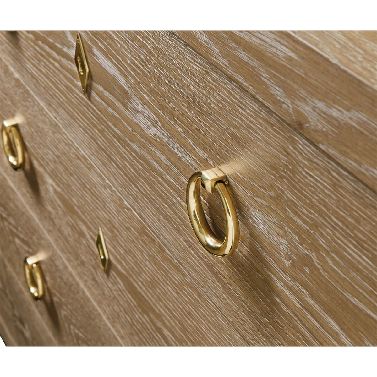 Light Oak Modern Bedside Chest - English Georgian America