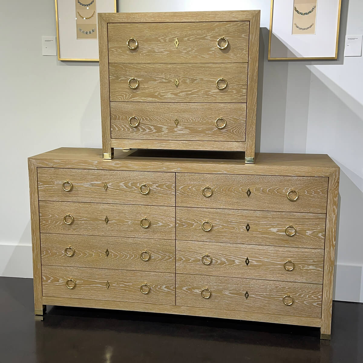 Light Oak Modern Dresser - English Georgian America