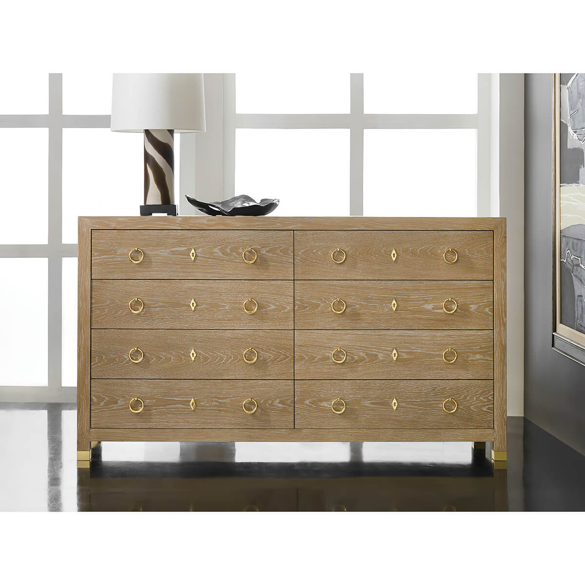 Light Oak Modern Dresser - English Georgian America