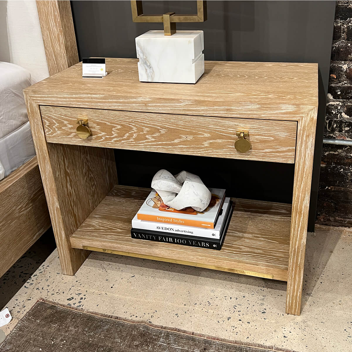 Light Oak Modern Nightstand - English Georgian America