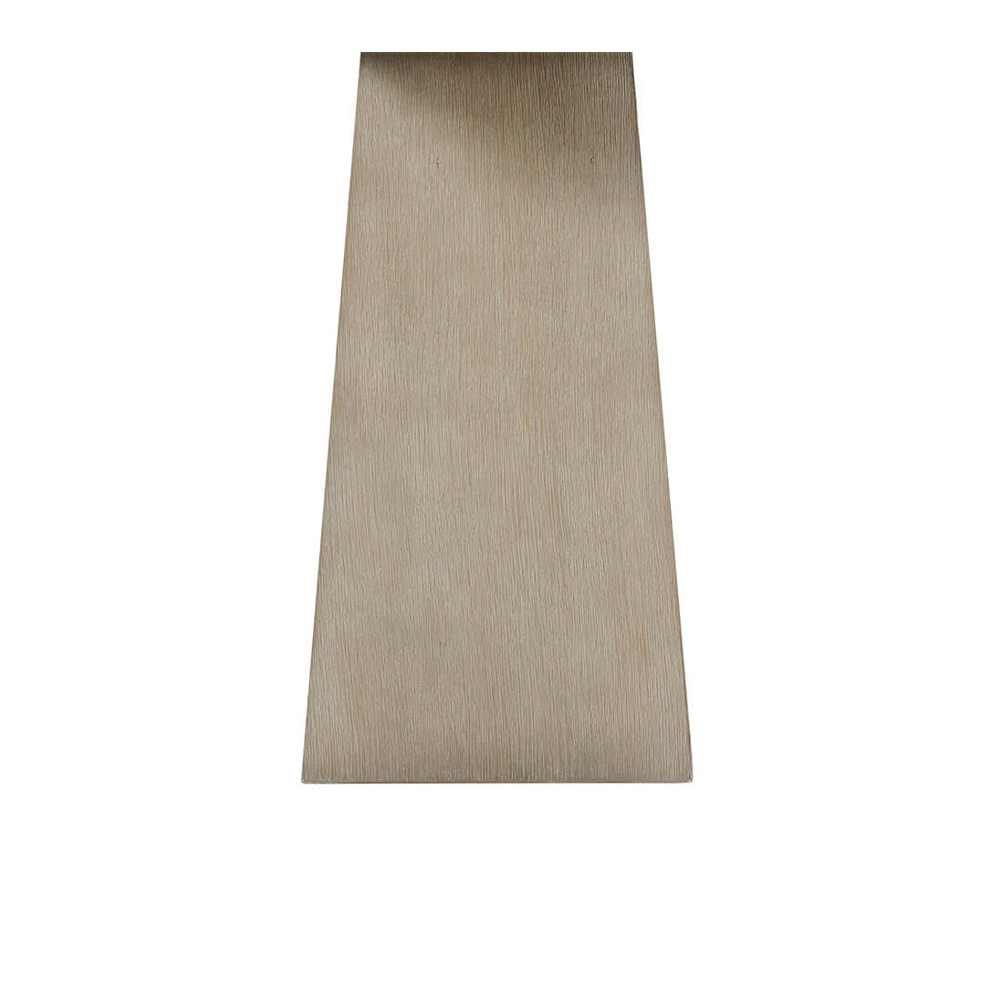 Light Oak Modern Quartz Top Console Table - English Georgian America