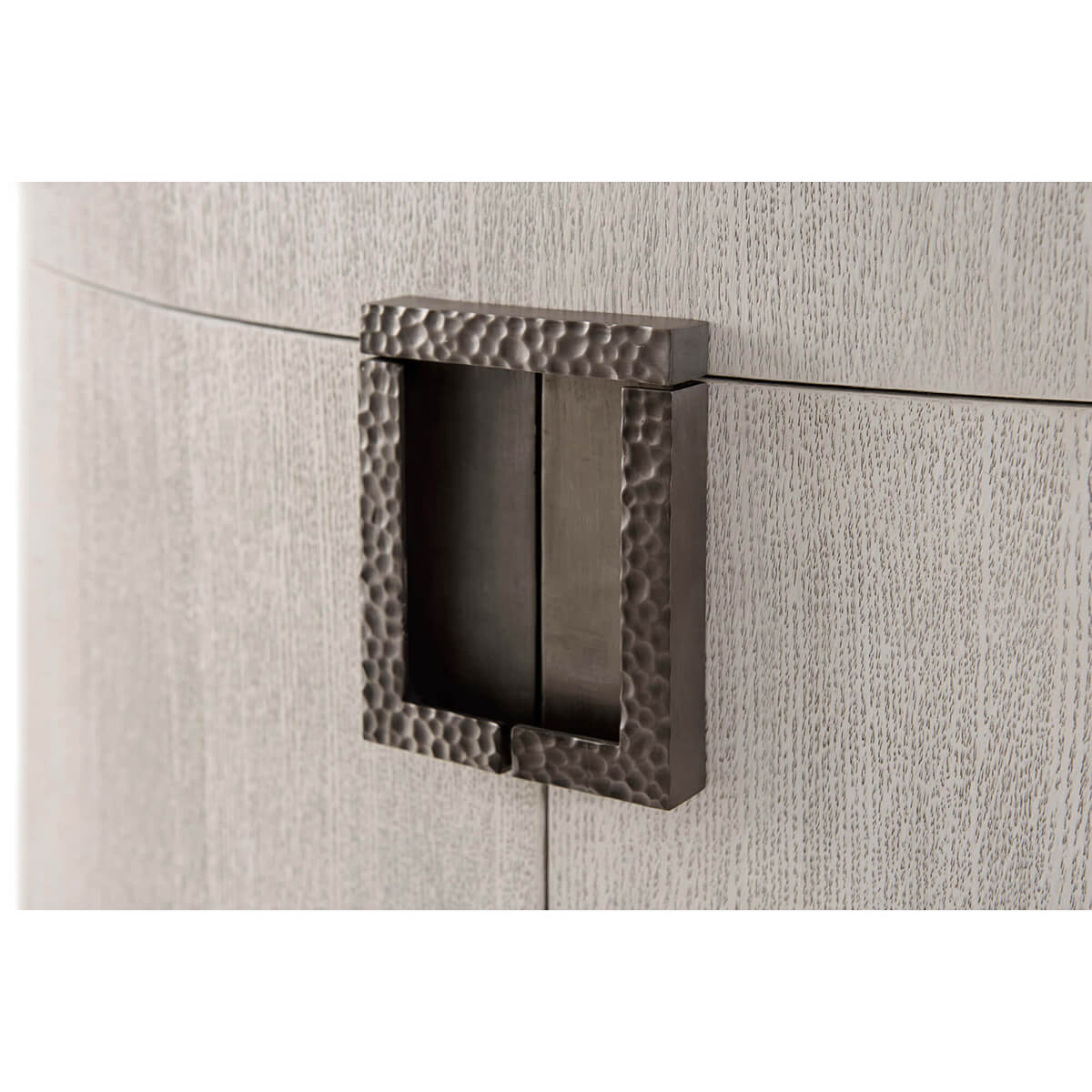 Light Oak Oval Nightstand - English Georgian America