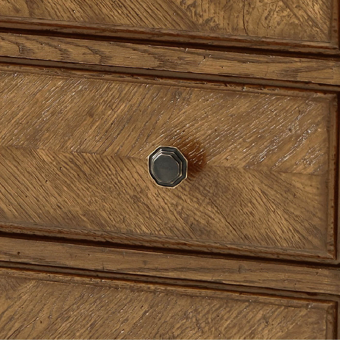 Light Oak Parquetry Dresser - English Georgian America