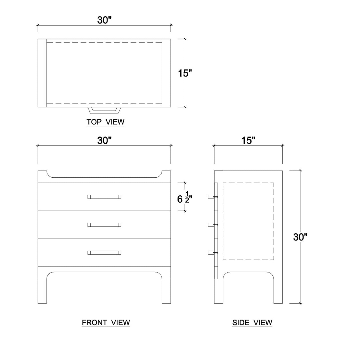 Linen Wrapped Modern Scandinavian Nightstand - English Georgian America