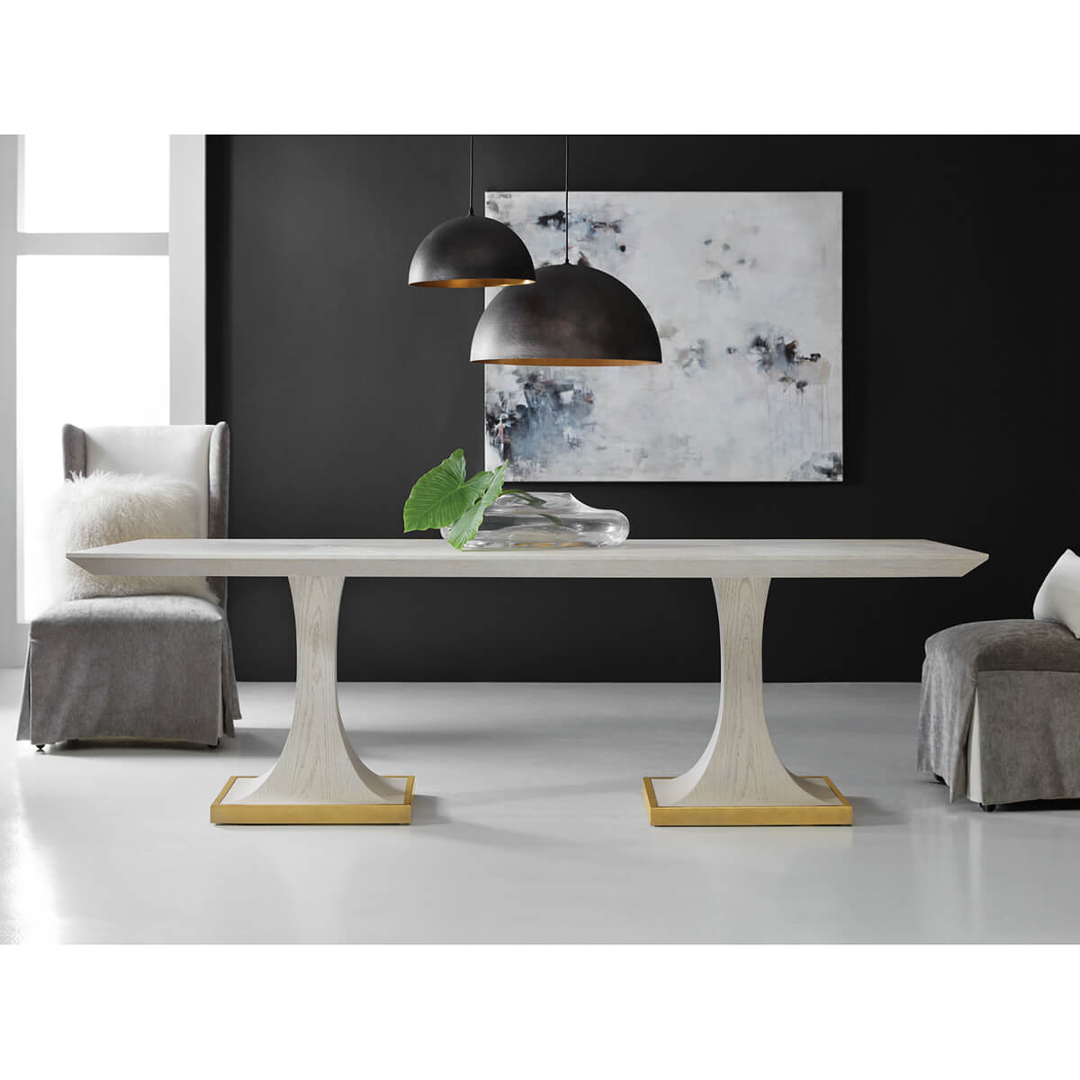 Long Art Deco Dining Table - English Georgian America